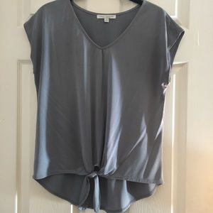 Green Envelope Tie-Top Blouse